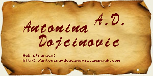 Antonina Dojčinović vizit kartica